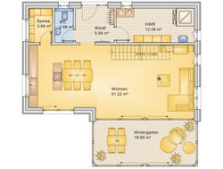 Planungsbeispiel Einfamilienhaus 170H20 - Grundriss EG