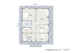Blockhaus "Mikado bel étage" - Grundriss EG
