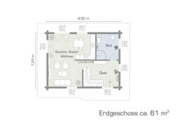 Blockhaus "Lillesand" - Grundriss EG
