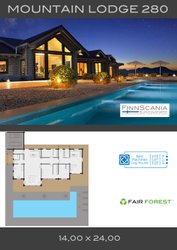 Mountain Lodge Rundbalken 250 mm Design Villa Kundenplan
