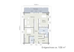 Blockhaus "Espoo 108" - Grundriss EG