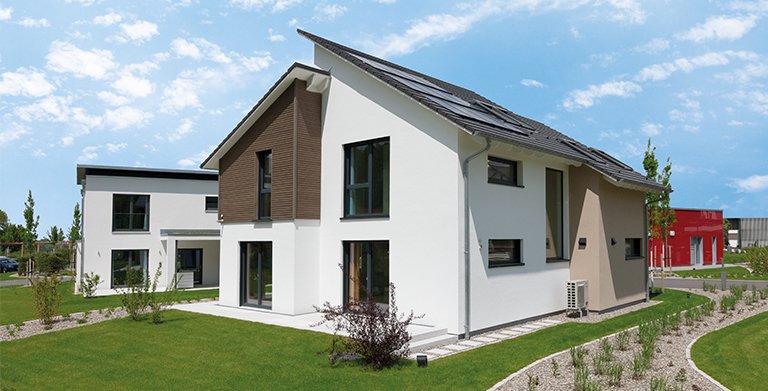Musterhaus Günzburg mit Putz- und Holzfassade Copyright: TALBAU-Haus GmbH