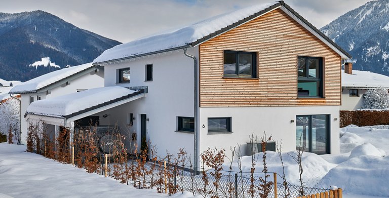 Haus Brachäcker im Schnee Copyright: Keitel-Haus GmbH