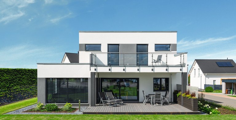 Modernes Haus mit Flachdach Copyright: WeberHaus