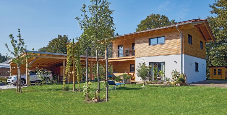 Kundenhaus MÜHLDORF - Ansicht  Copyright: Sonnleitner Holzbauwerke
