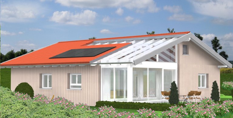 Planungsbeispiel Bungalow 119H10 von Bio-Solar-Haus